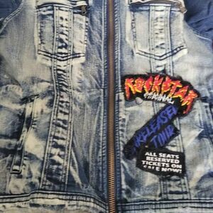 Denim Jacket with Rockstar Patch